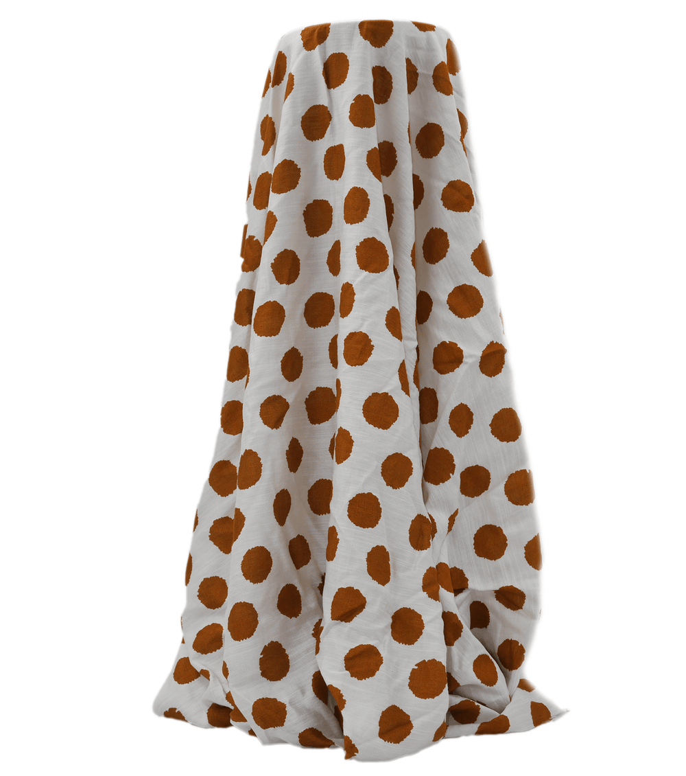 VISCOSE PRINT $16.00P/M - Terracotta Pebble - The Fabric Shop