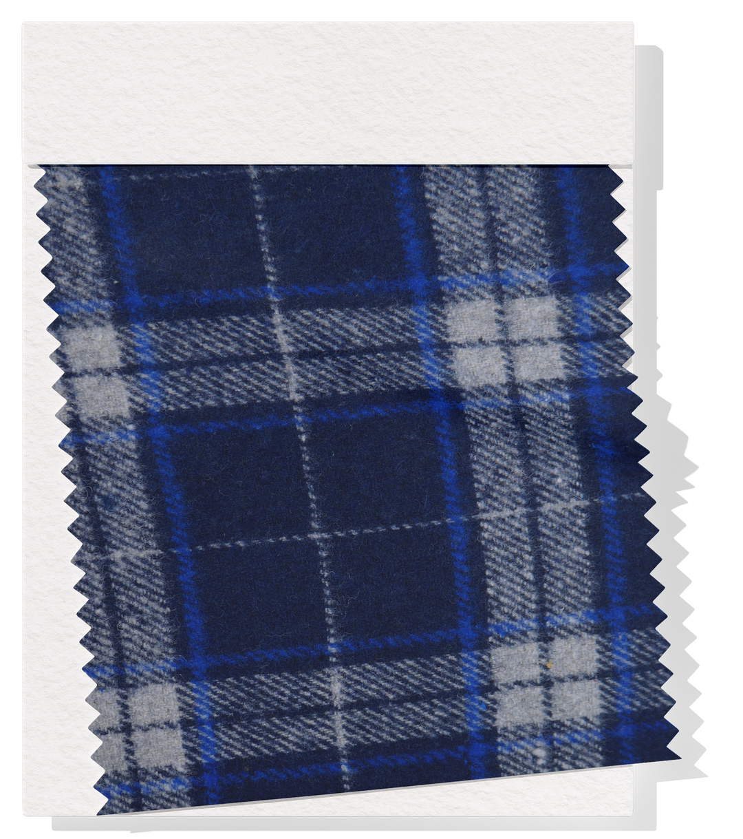CHECKED WOOL $18.00P/M -  Navy Heritage Check