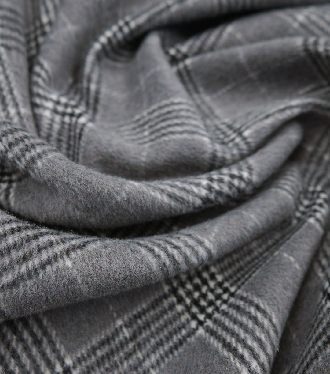 CHECKED WOOL $18.00P/M - Graphite Grid