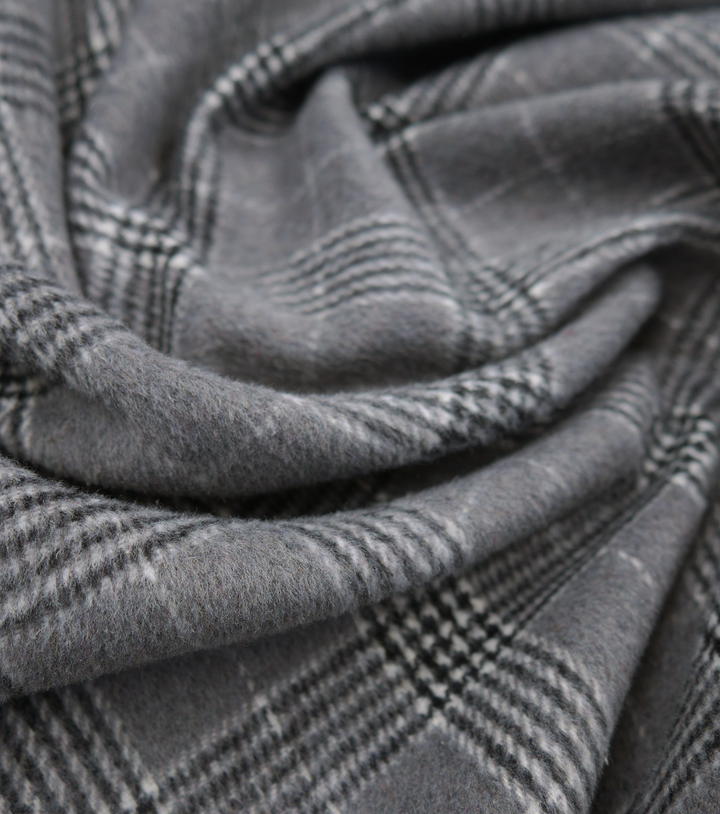 CHECKED WOOL $18.00P/M - Graphite Grid