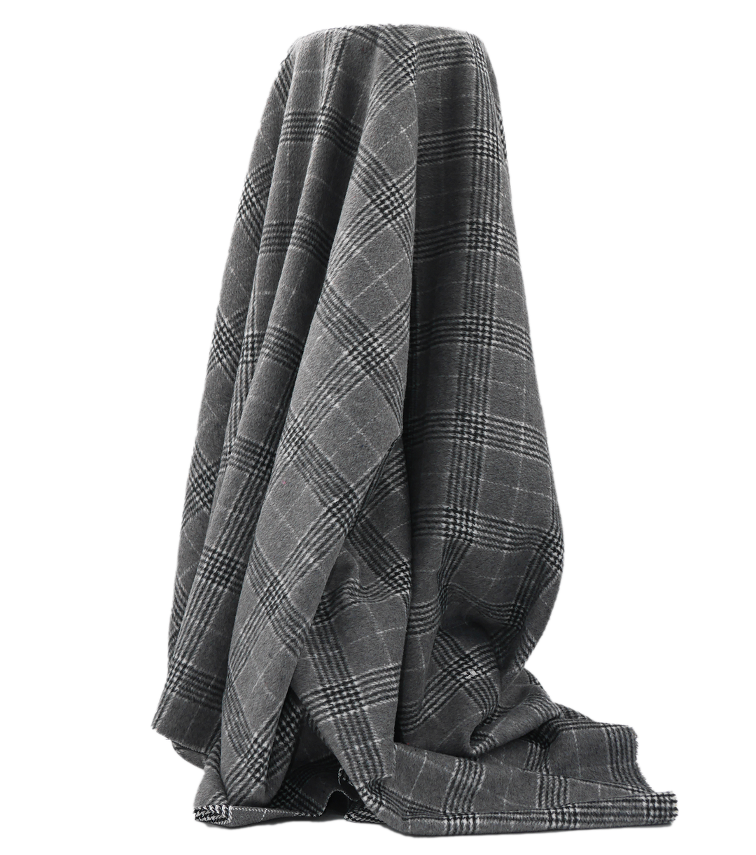 CHECKED WOOL $18.00P/M - Graphite Grid