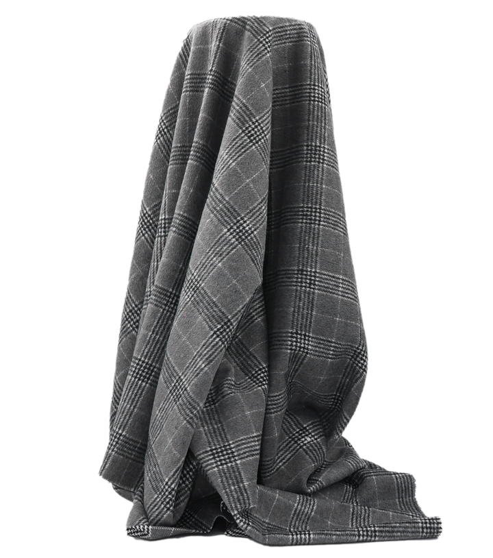 CHECKED WOOL $18.00P/M - Graphite Grid
