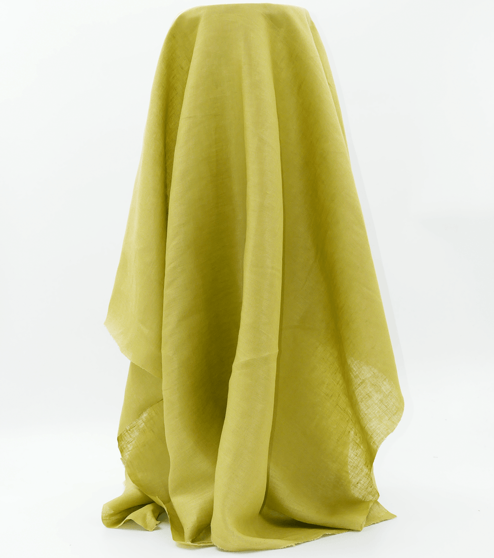 100% Linen $28.00p/m - Chartreuse - The Fabric Shop