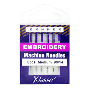 Klassé Embroidery Needles Medium 90/14
