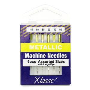 Klassé Metallic Needles Assorted Sizes 80/90