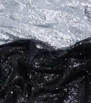 Polyester Mesh Sequins $25.00p/m - Black