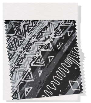 Cotton Dobby Pacific Print $9.00p/m - Design # 5  Black and Grey