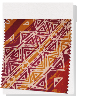 Cotton Dobby Pacific Print $9.00p/m - Design # 5 Burgundy and Mustard