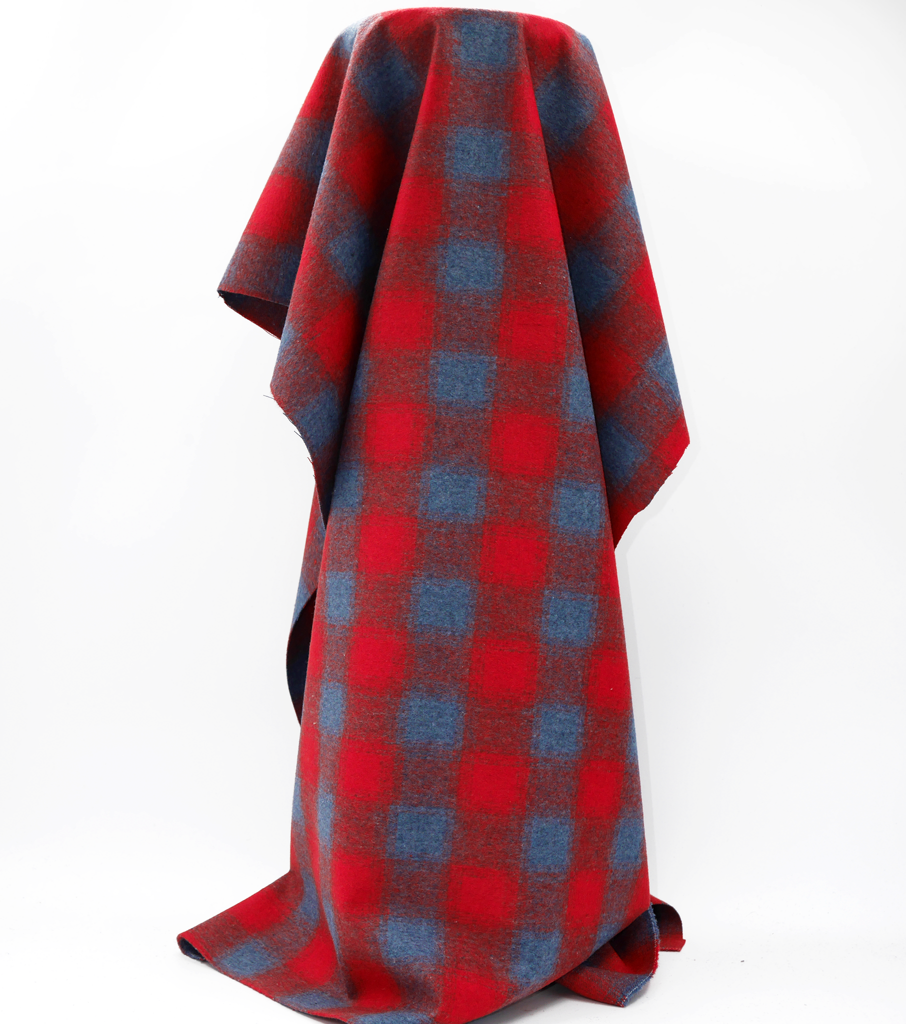 Checked Wool $18.00p/m - Red & Grey (WC8)