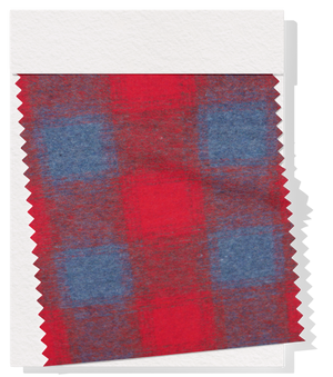 Checked Wool $18.00p/m - Red & Grey (WC8)