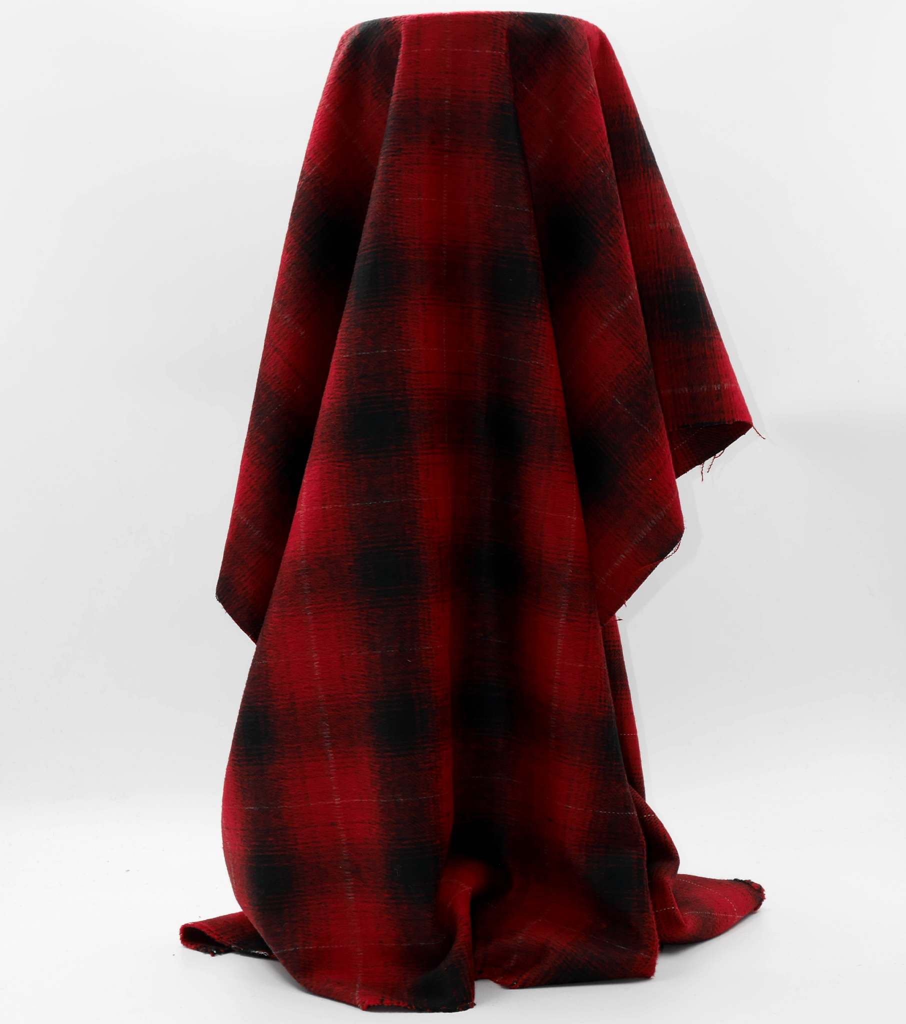 Checked Wool $18.00p/m - Red & Black (WC2)