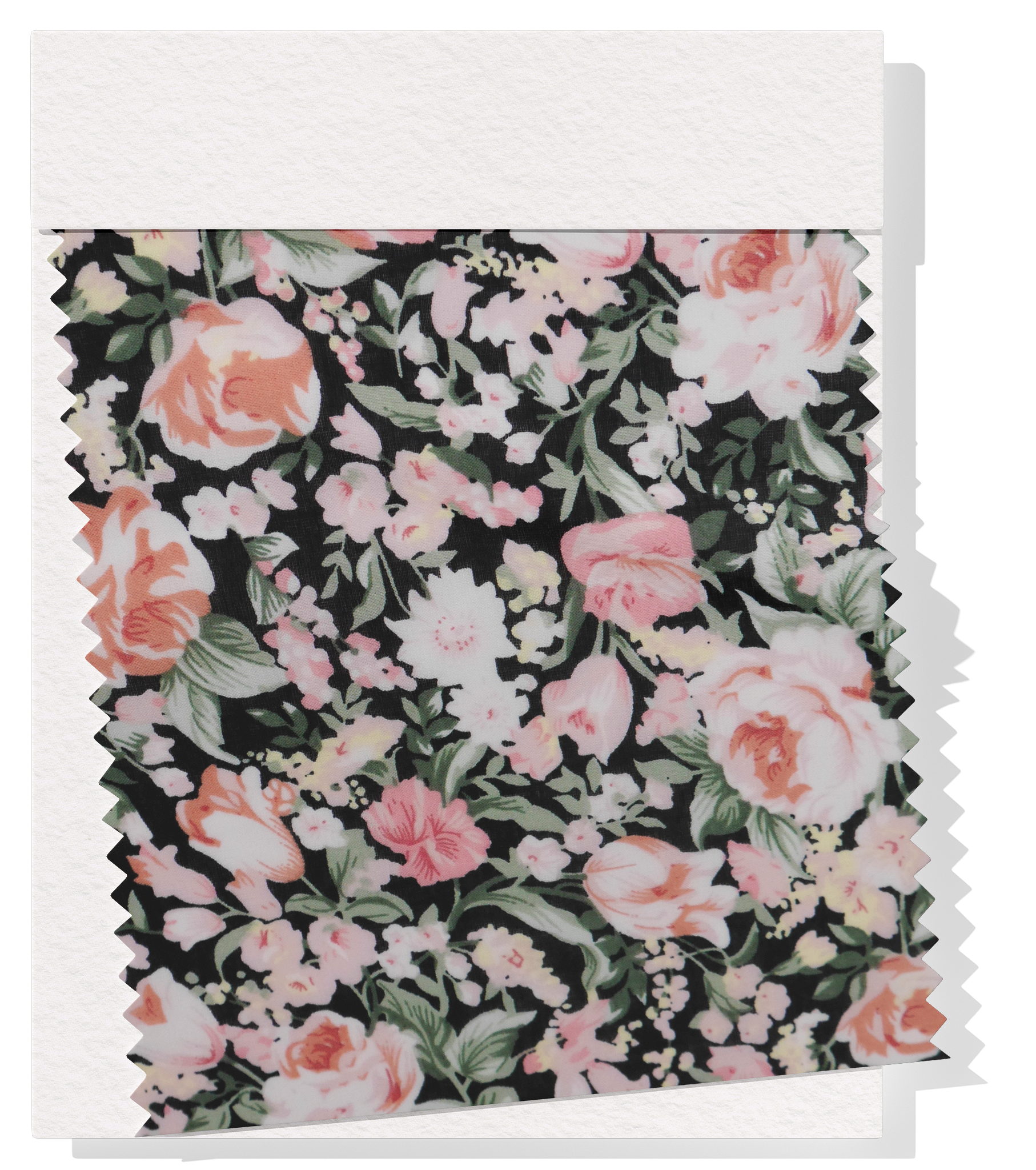 Printed Cotton Voile $12.00p/m - Black & Pink Design #1