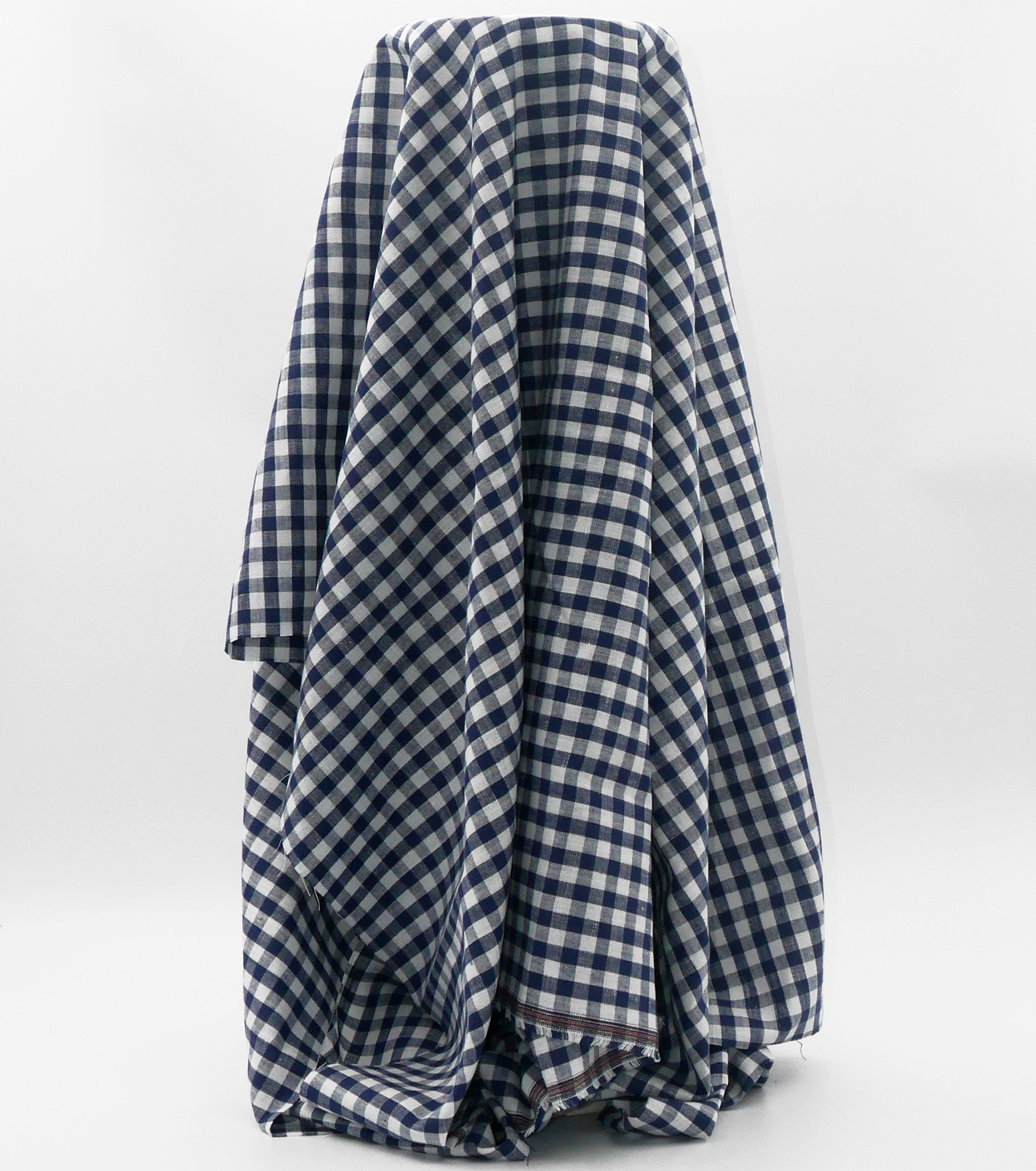 Linen / Cotton $24.00p/m - Gingham Blue & White