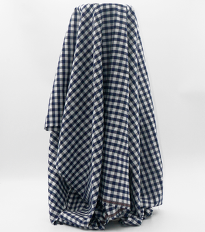 Linen / Cotton $24.00 p/m - Gingham Black & White