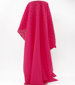 Broderie Anglaise $18.00p/m - Hot Pink