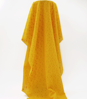 Broderie Anglaise $18.00p/m - Mustard