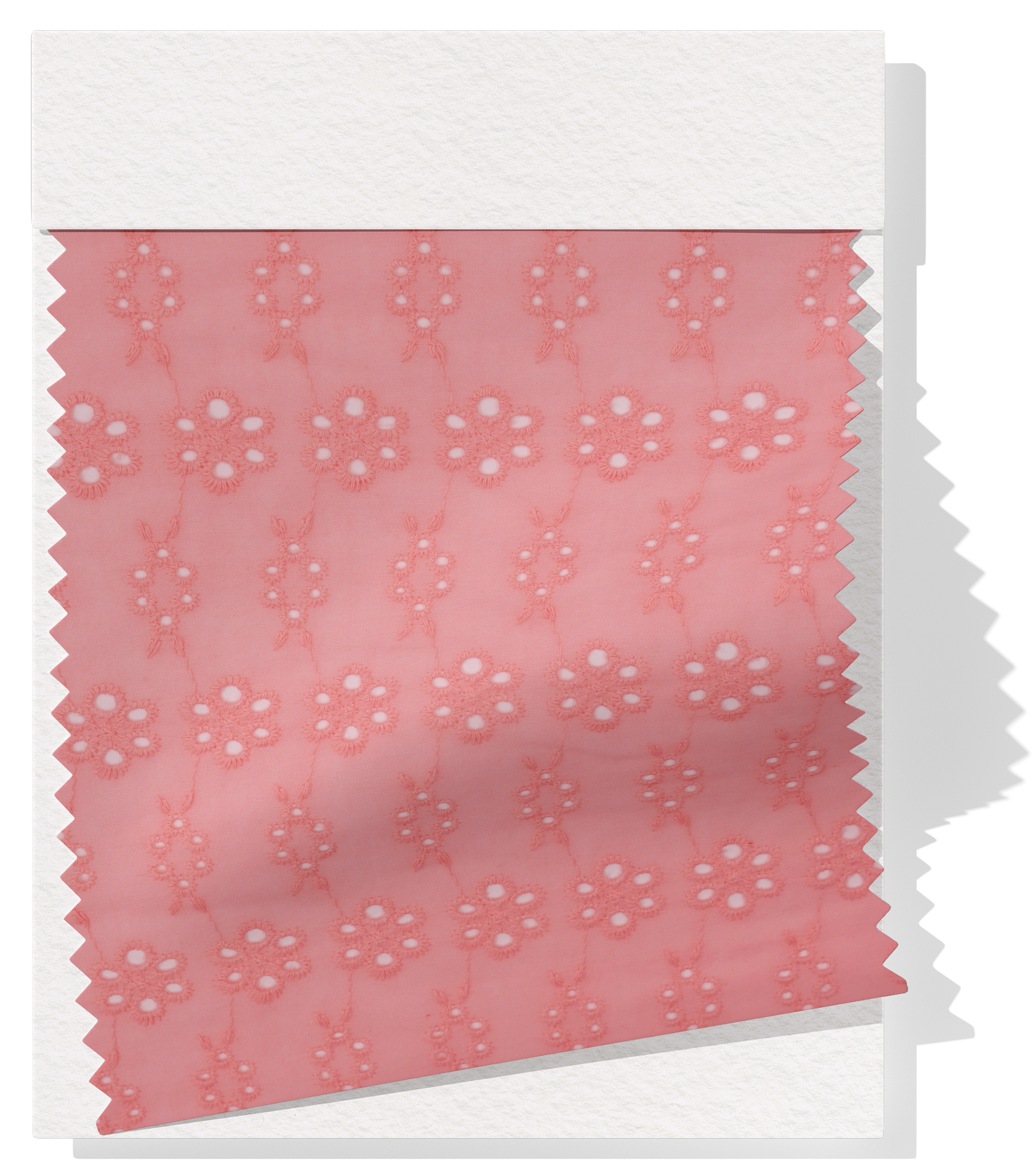 Broderie Anglaise $18.00p/m - Apricot Pink