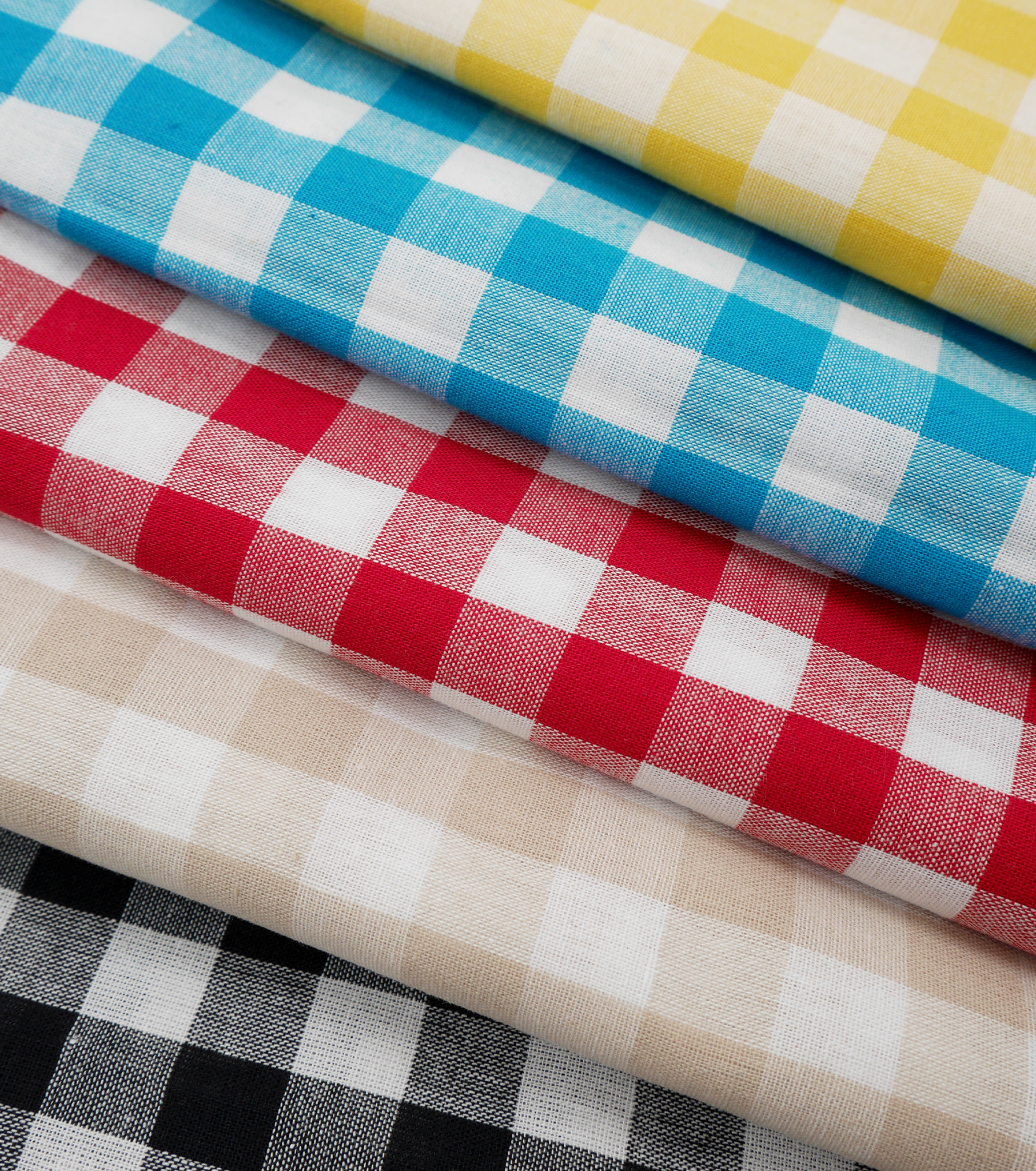 Cotton Gingham Print $14.00p/m -  Yellow & White (Large)