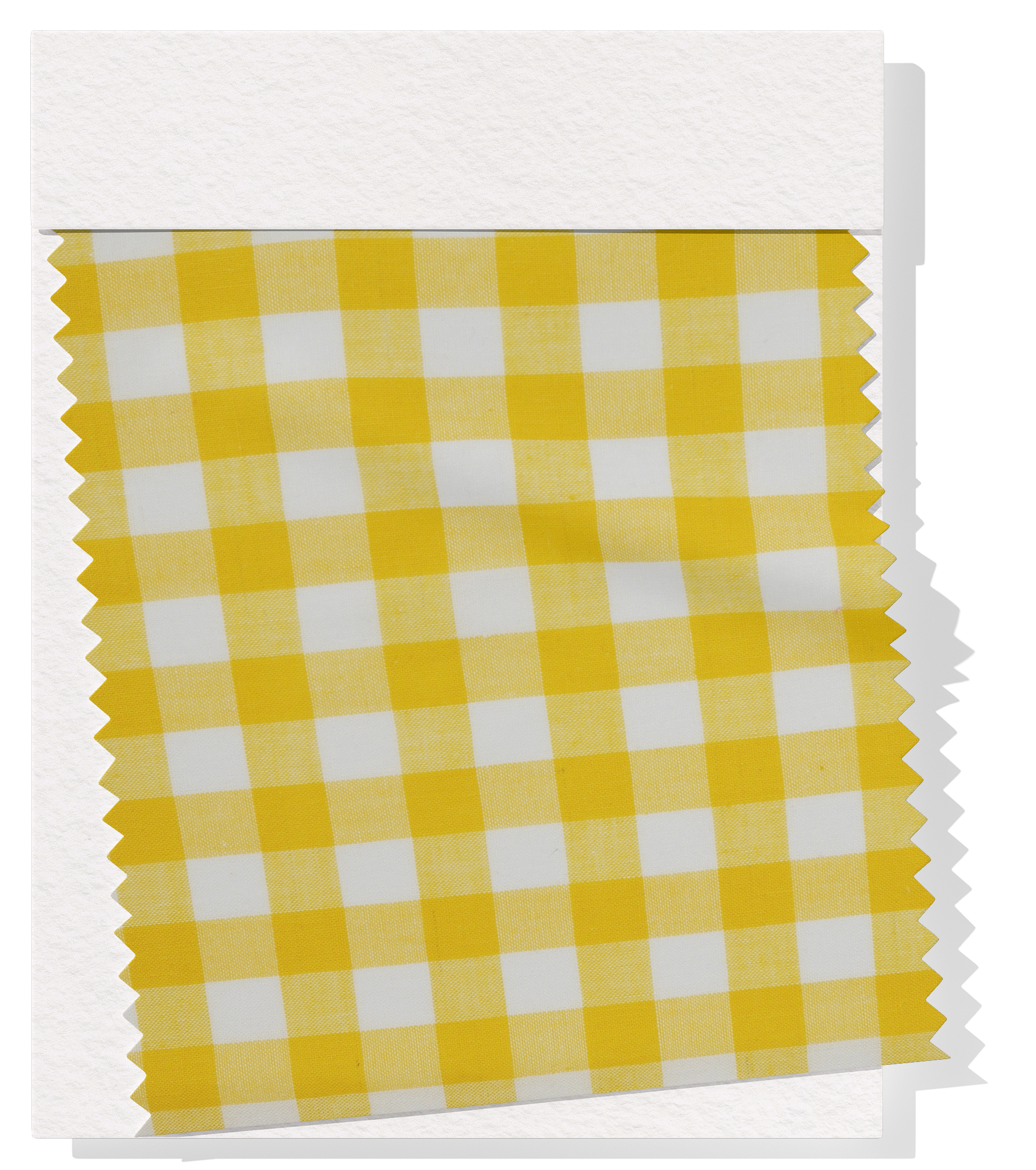 Cotton Gingham Print $14.00p/m -  Yellow & White (Large)