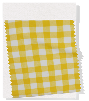 Cotton Gingham Print $14.00p/m -  Yellow & White (Large)