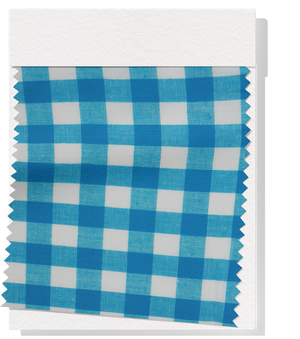 Cotton Gingham Print $14.00p/m -  Blue & White (Large)