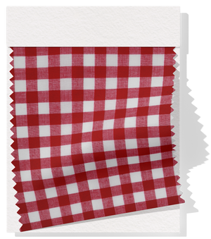 Cotton Gingham Print $14.00p/m - Red & White (Medium)