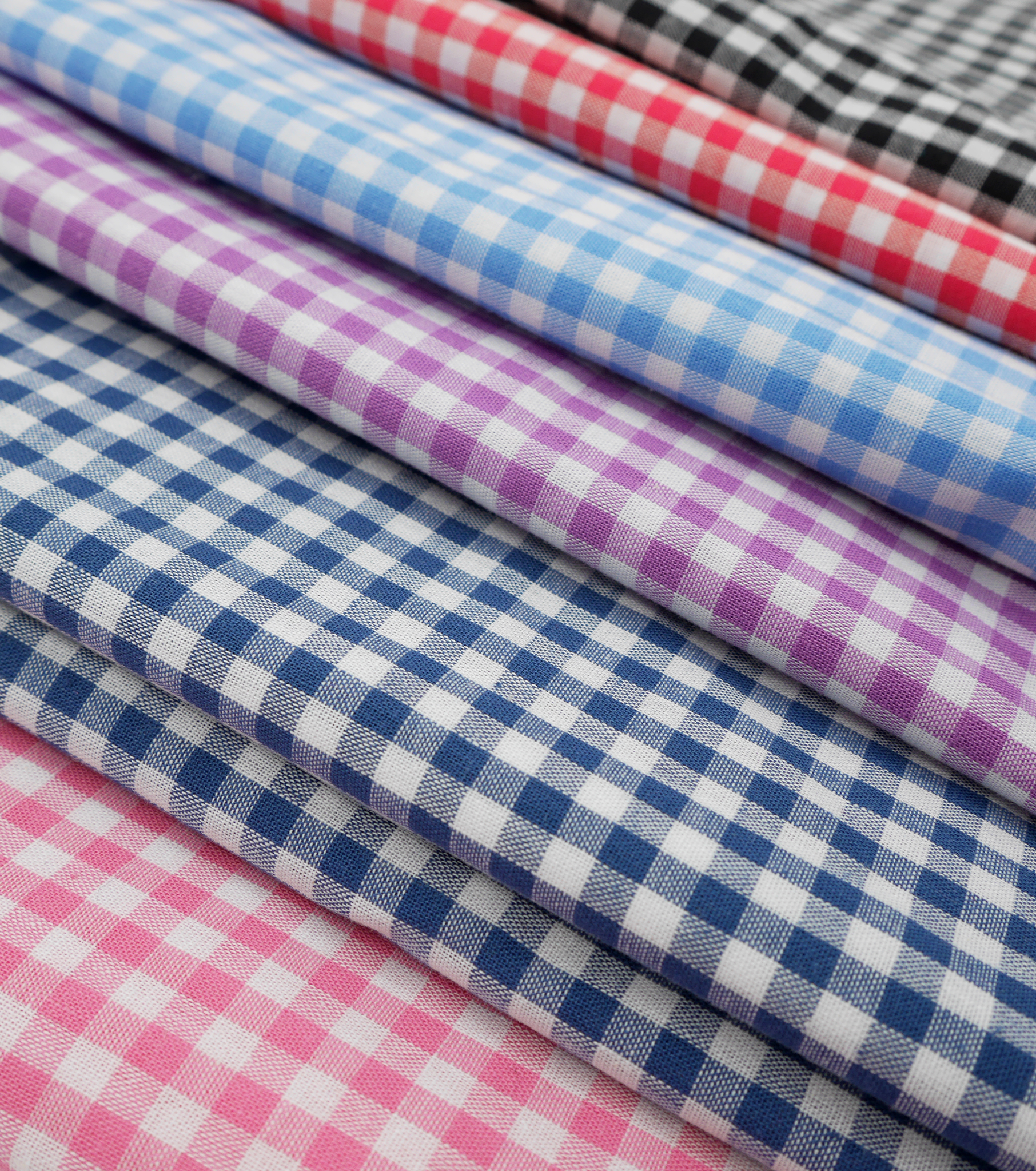 Cotton Gingham Print $14.00p/m - Dark Blue & White (Small)