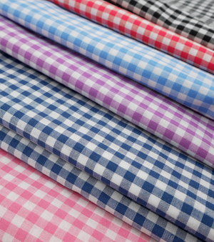 Cotton Gingham Print $14.00p/m - Dark Blue & White (Small)