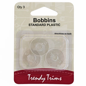 Standard Plastic Bobbins - Qty 3