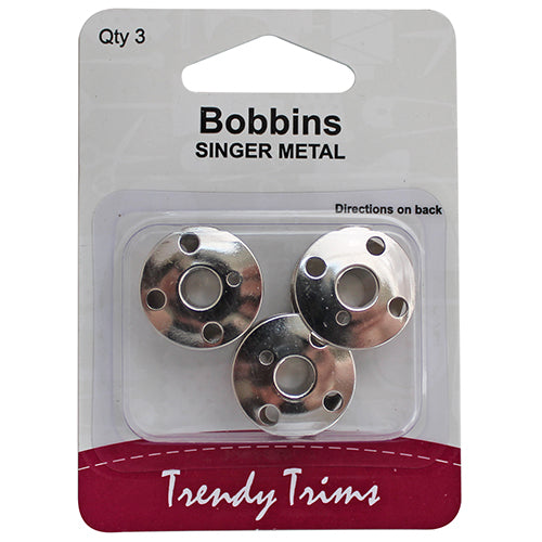 Singer Metal Bobbins - Qty 3