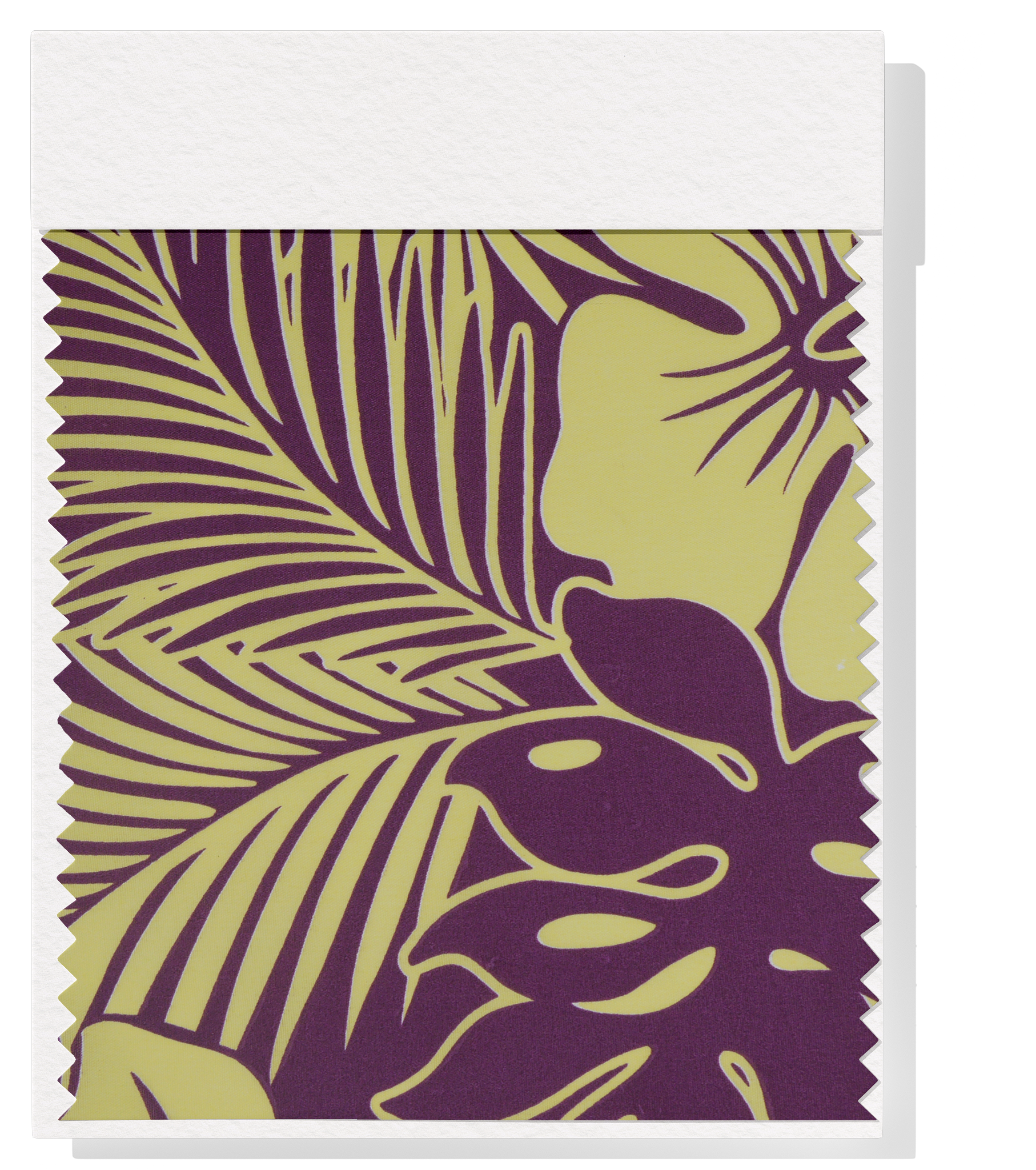 Polyester / Cotton Pacific Print $3.00p/m Design #2 - Purple & Yellow