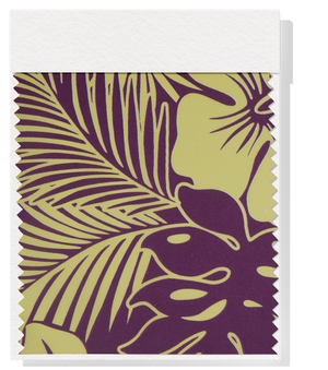 Polyester / Cotton Pacific Print $3.00p/m Design #2 - Purple & Yellow