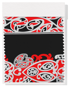 Cotton Maori Koru Design $8.00p/m - Black