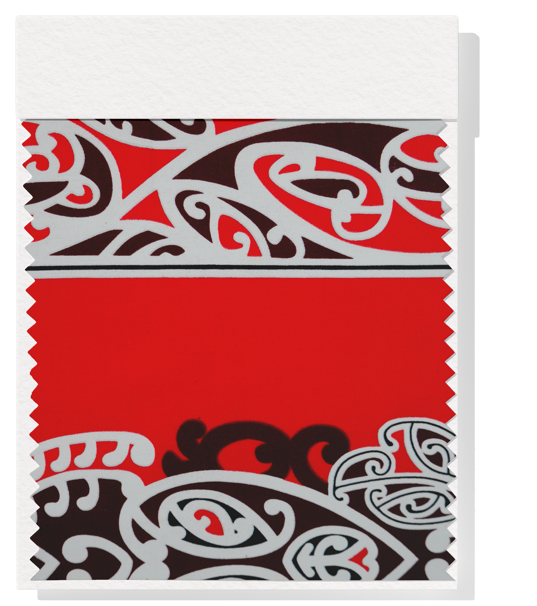 Cotton Maori Koru Design $8.00p/m - Red