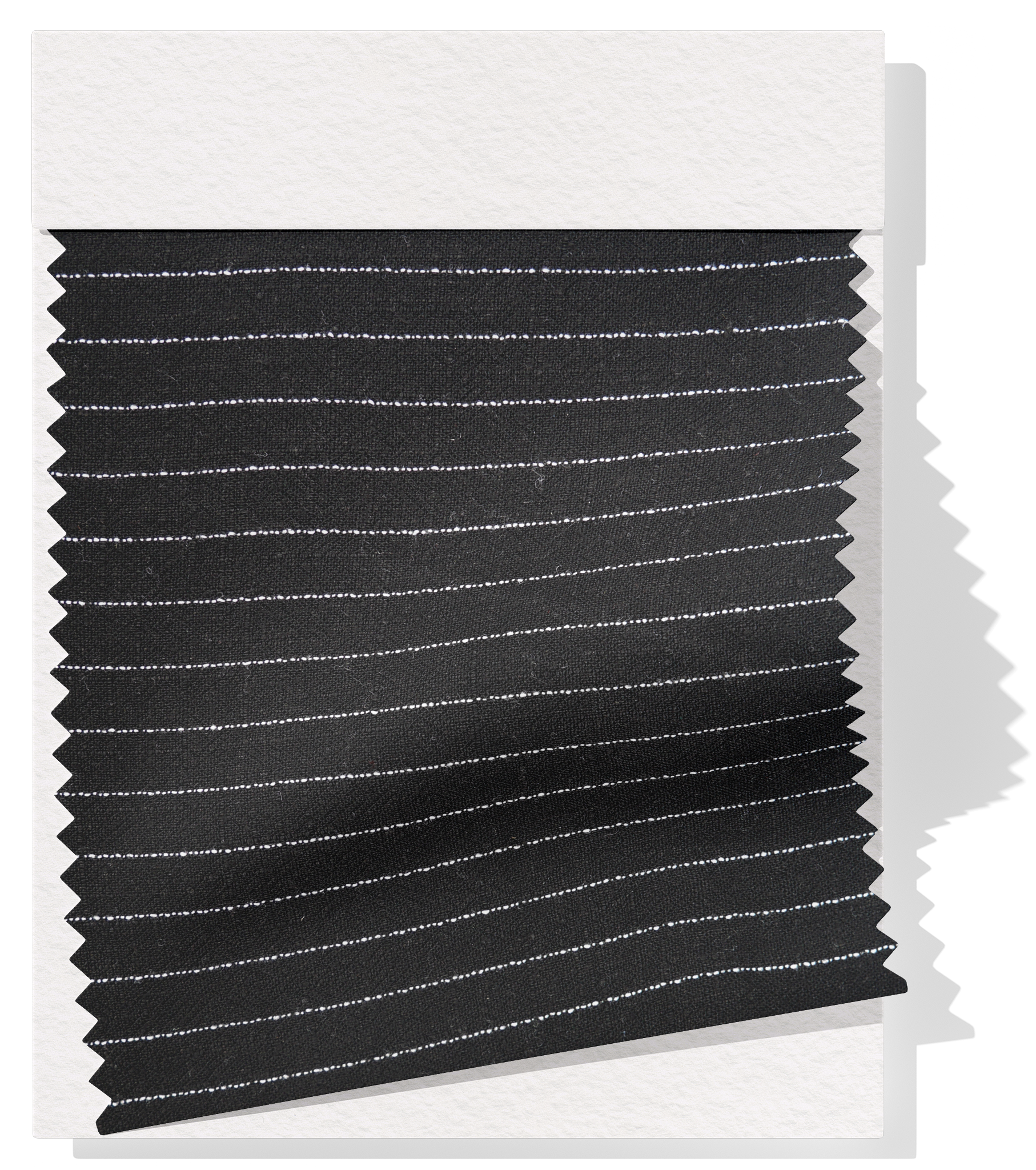 Striped Linen / Ramie $18.00p/m - Black with White Stripes