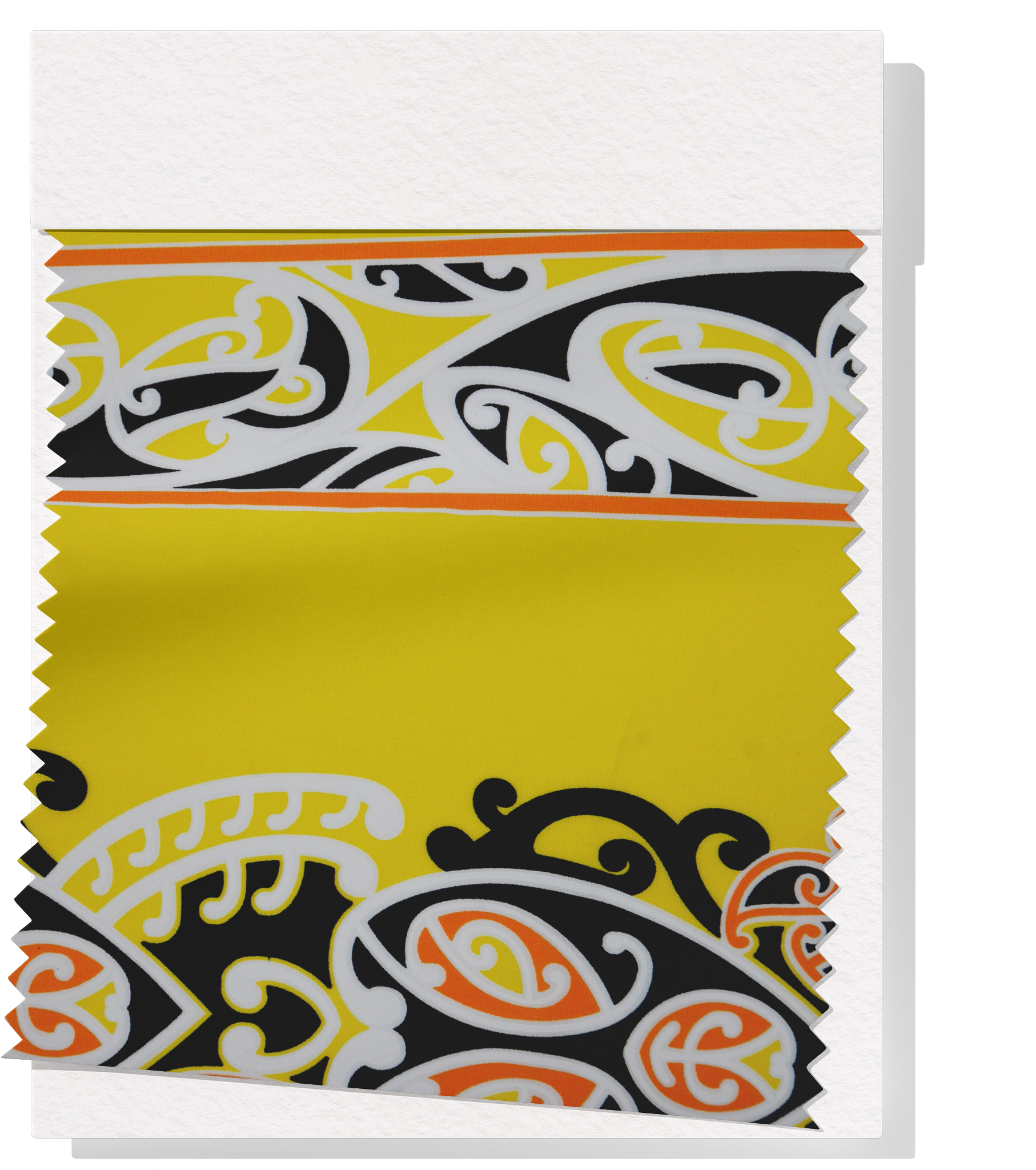Cotton Maori Koru Design $8.00p/m - Yellow