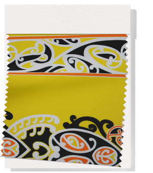 Cotton Maori Koru Design $8.00p/m - Yellow