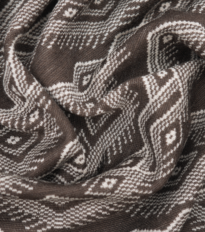 100% Merino $24.00 p/m  Diamond Print - Brown
