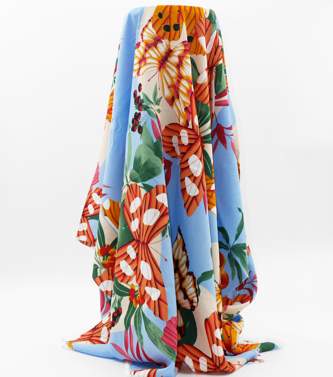 Printed Nylon/Rayon $5.00p/m - Pearl Blue