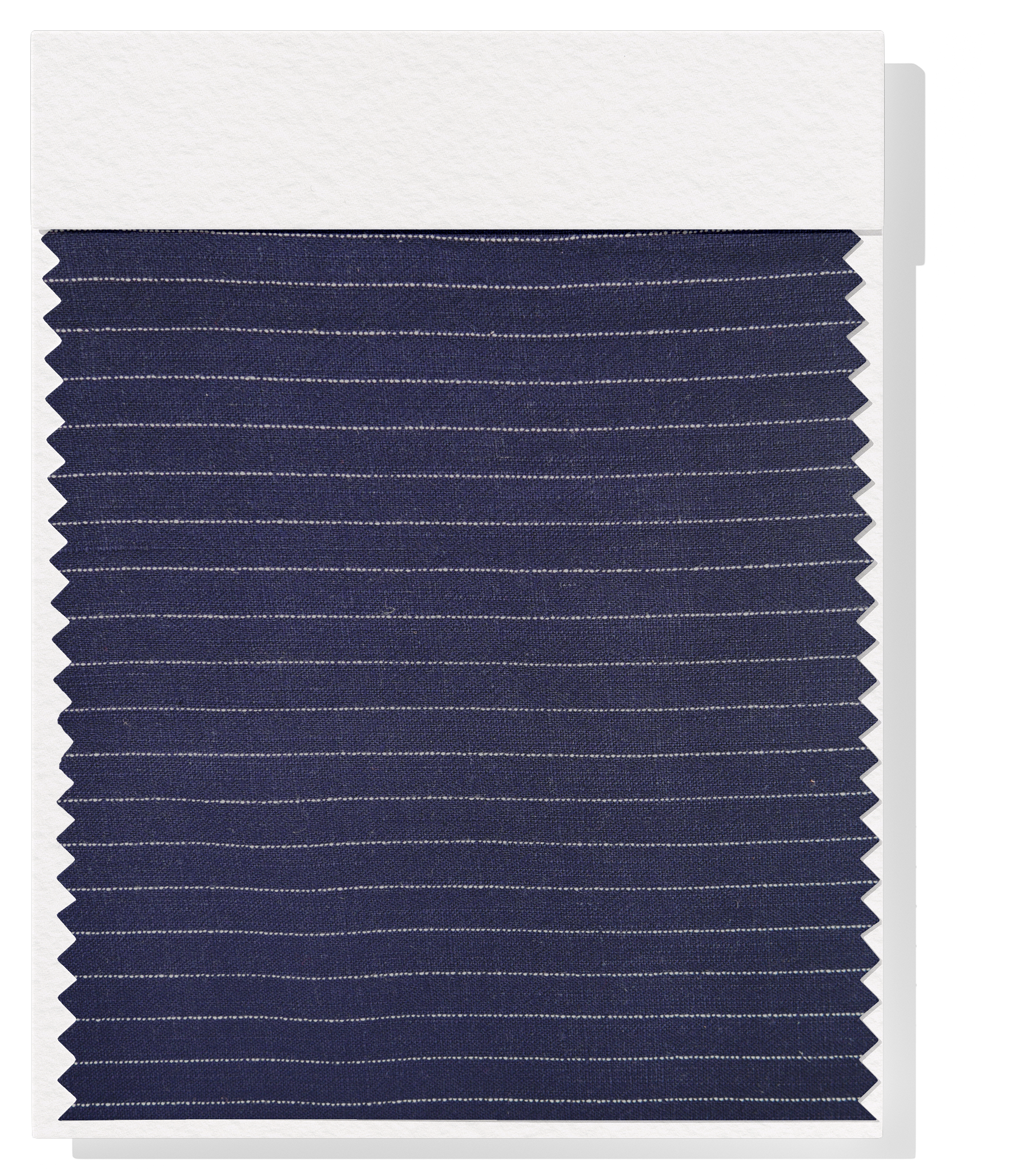 Striped Linen / Ramie $18.00p/m - Navy with White Stripes