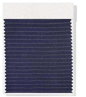 Striped Linen / Ramie $18.00p/m - Navy with White Stripes