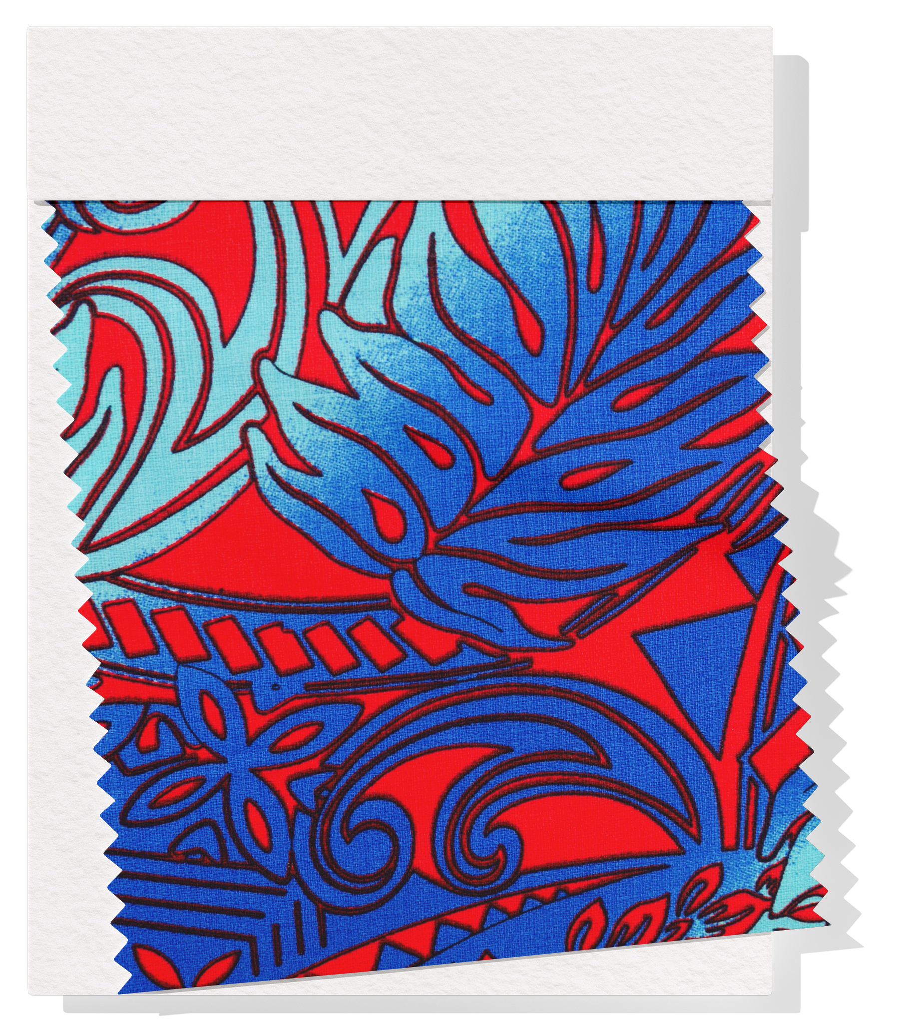 Cotton Dobby Pacific Print $9.00p/m - Design # 1 Aqua, Royal & Red