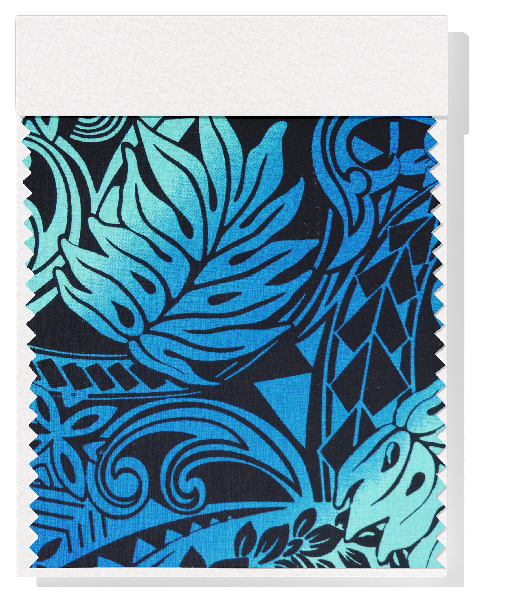 Cotton Dobby Pacific Print $9.00p/m - Design # 1 Royal, Black & Teal