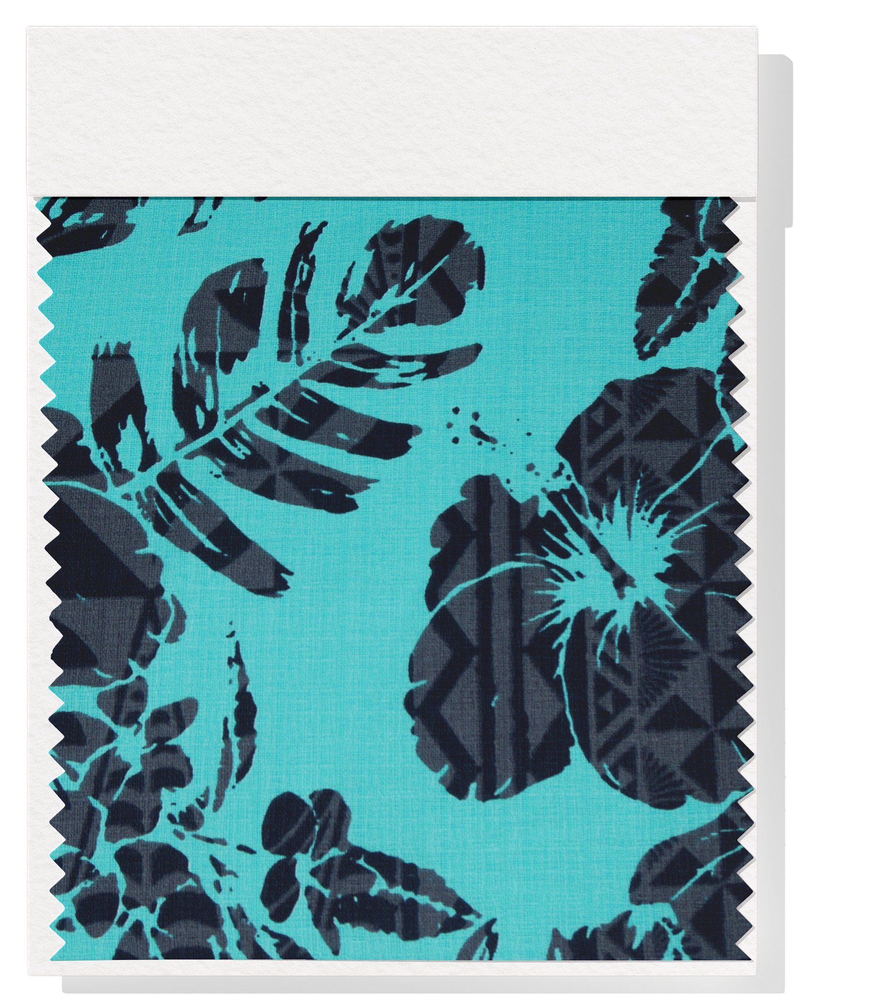 Cotton Dobby Pacific Print $9.00p/m - Design # 2 Blue & Black