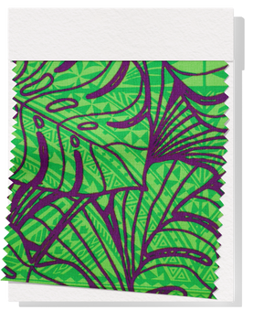 Cotton Dobby Pacific Print $9.00p/m - Design # 7 Green & Maroon