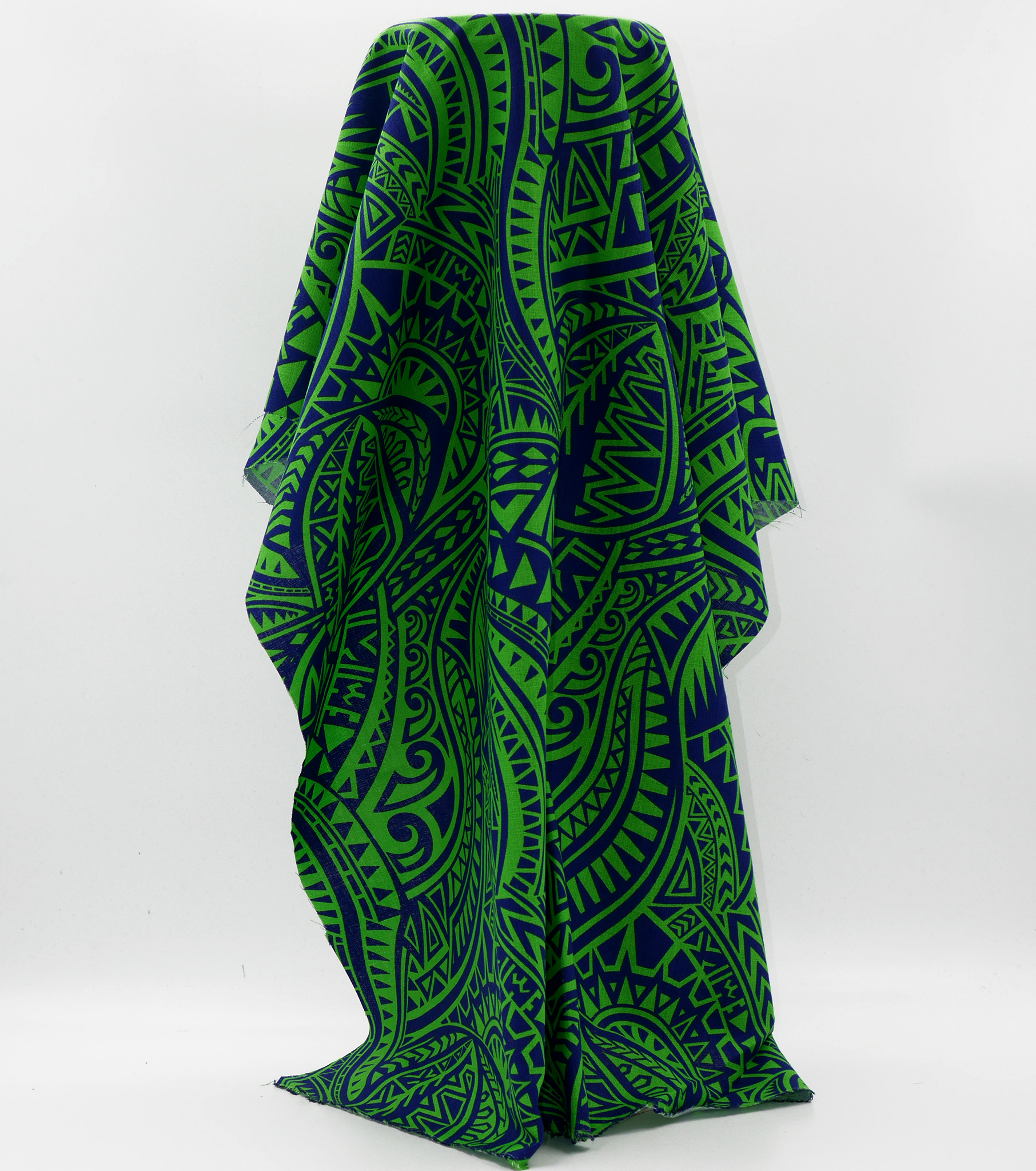Cotton Dobby Pacific Print $9.00p/m - Design # 6 Green & Blue