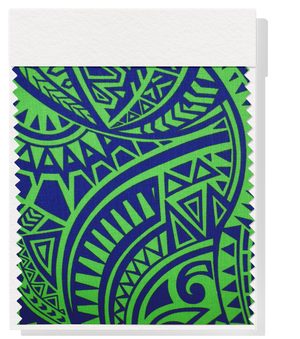 Cotton Dobby Pacific Print $9.00p/m - Design # 6 Green & Blue
