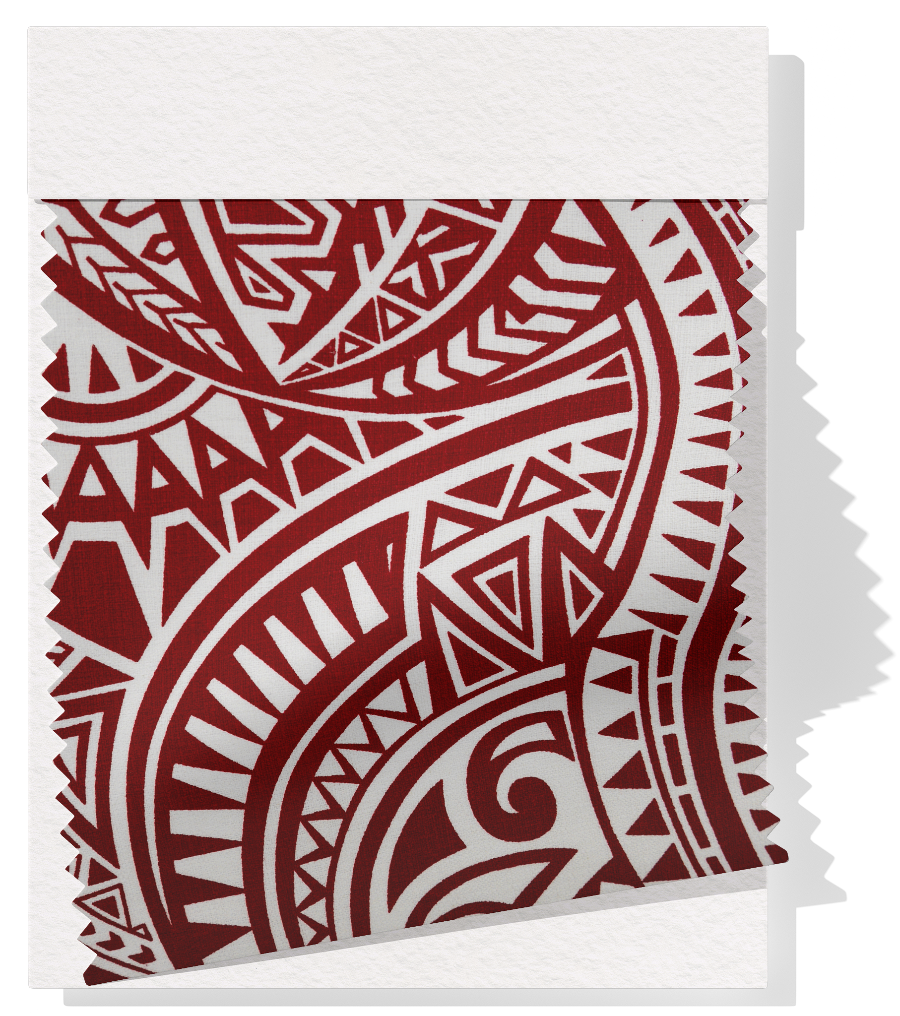 Cotton Dobby Pacific Print $9.00p/m - Design # 6 Burgundy & White