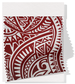 Cotton Dobby Pacific Print $9.00p/m - Design # 6 Burgundy & White