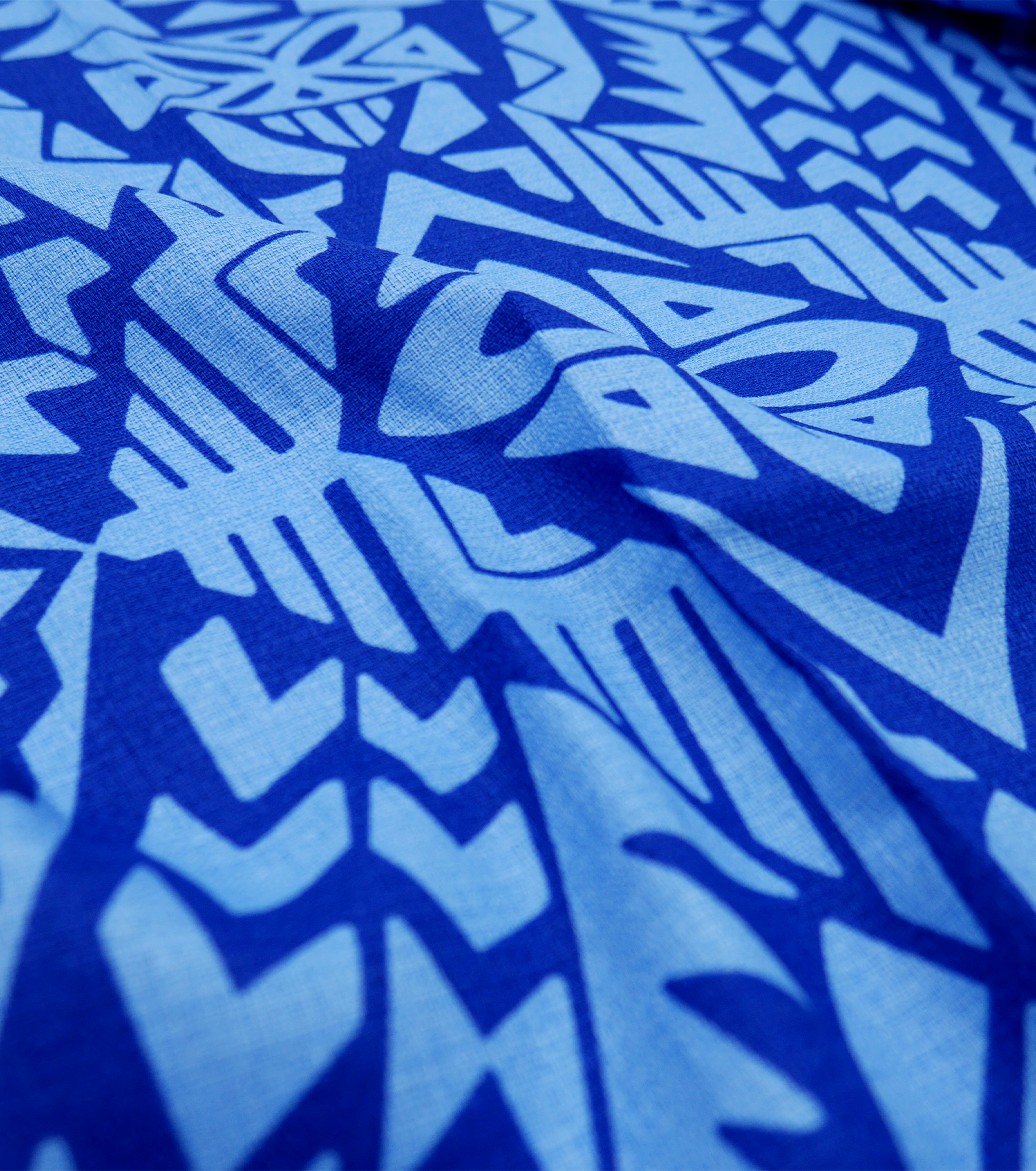 Cotton Dobby Pacific Print $9.00p/m - Blue